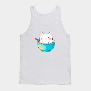 Cute Cat in a bowl Tank Top